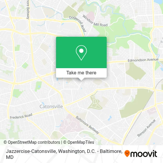 Jazzercise-Catonsville map
