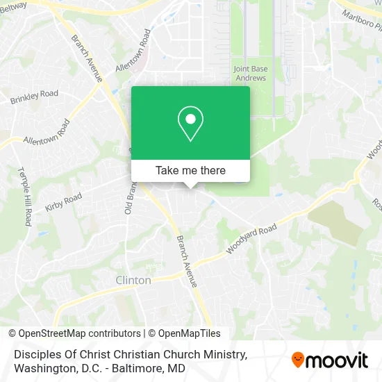 Disciples Of Christ Christian Church Ministry map