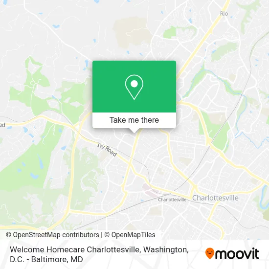 Welcome Homecare Charlottesville map