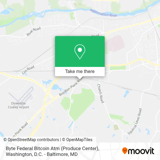 Byte Federal Bitcoin Atm (Produce Center) map