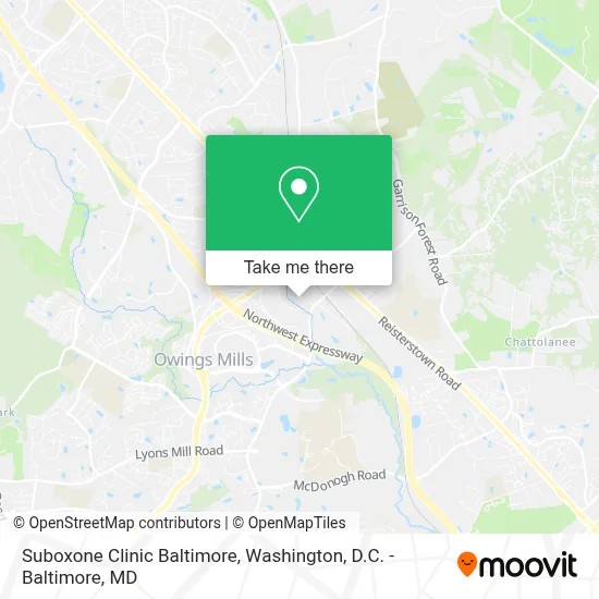 Suboxone Clinic Baltimore map