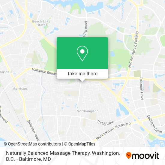 Naturally Balanced Massage Therapy map