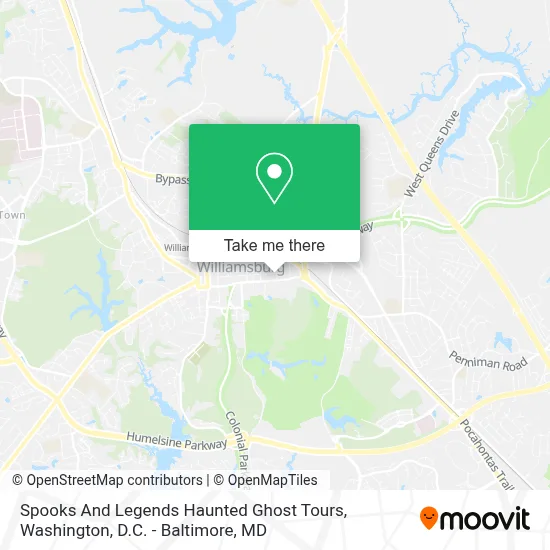 Spooks And Legends Haunted Ghost Tours map