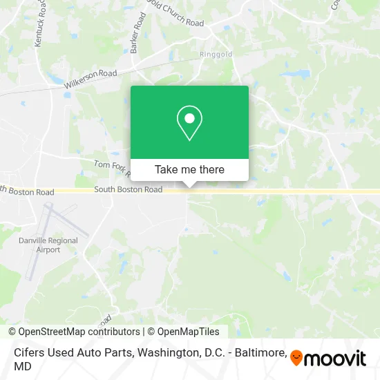 Cifers Used Auto Parts map