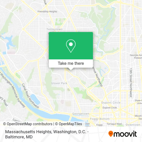 Massachusetts Heights map