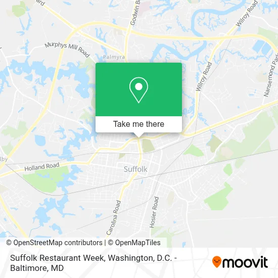 Suffolk Restaurant Week map