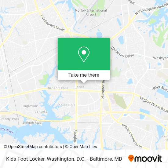 Kids Foot Locker map