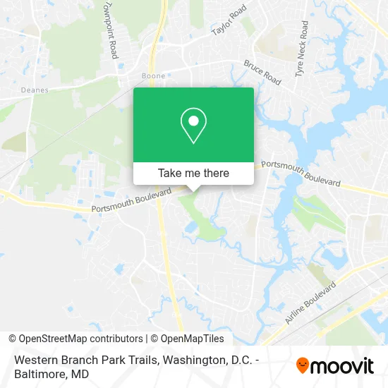 Western Branch Park Trails map