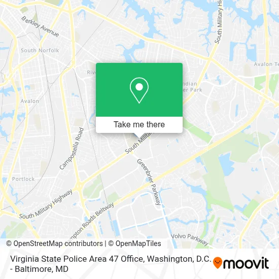 Virginia State Police Area 47 Office map