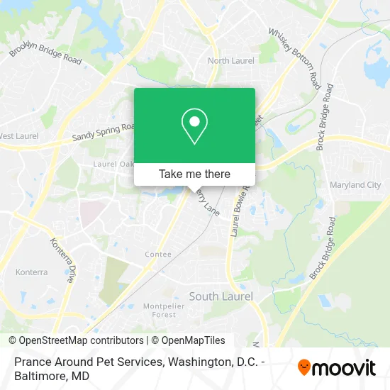 Prance Around Pet Services map