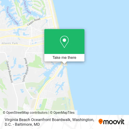 Virginia Beach Oceanfront Boardwalk map