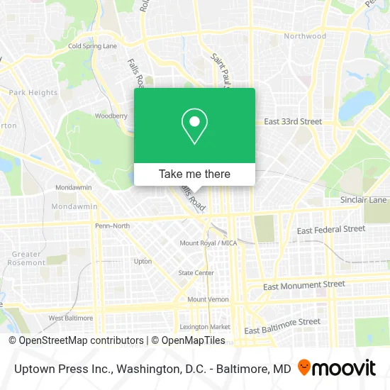 Uptown Press Inc. map