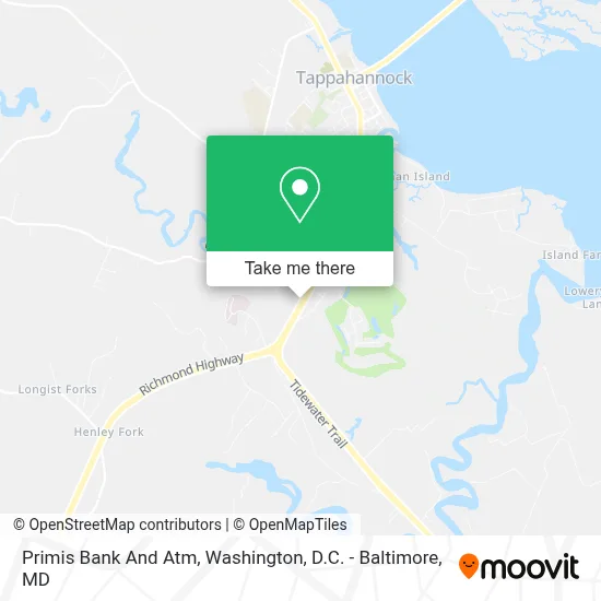 Primis Bank And Atm map