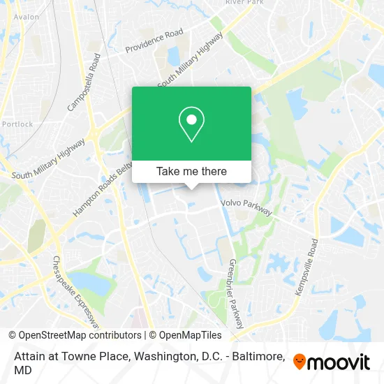 Attain at Towne Place map