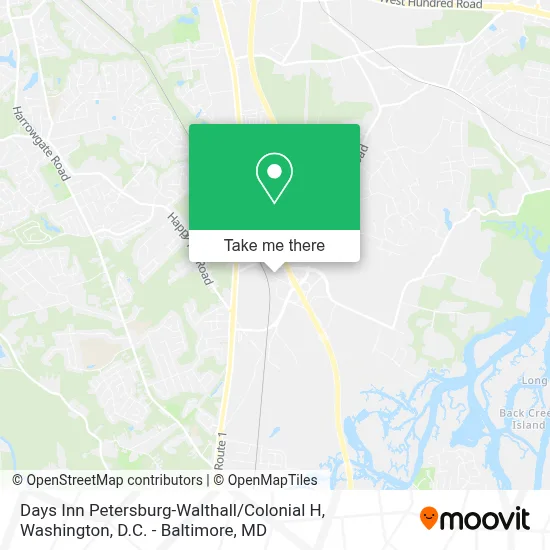Days Inn Petersburg-Walthall / Colonial H map