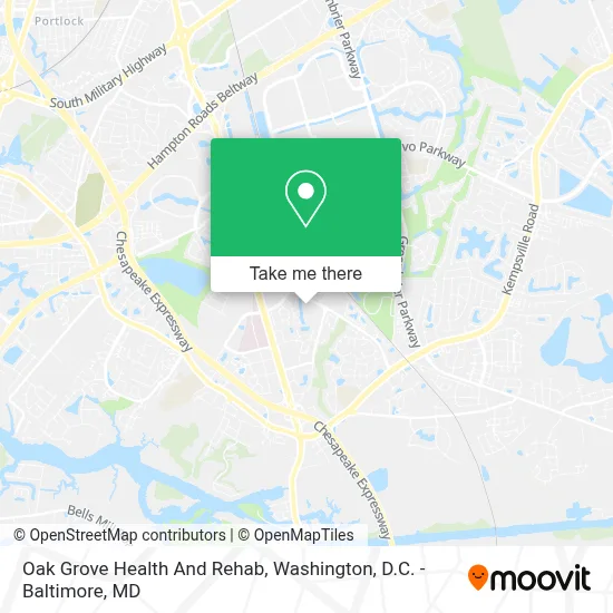 Oak Grove Health And Rehab map