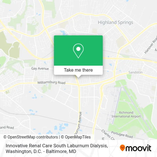 Innovative Renal Care South Laburnum Dialysis map