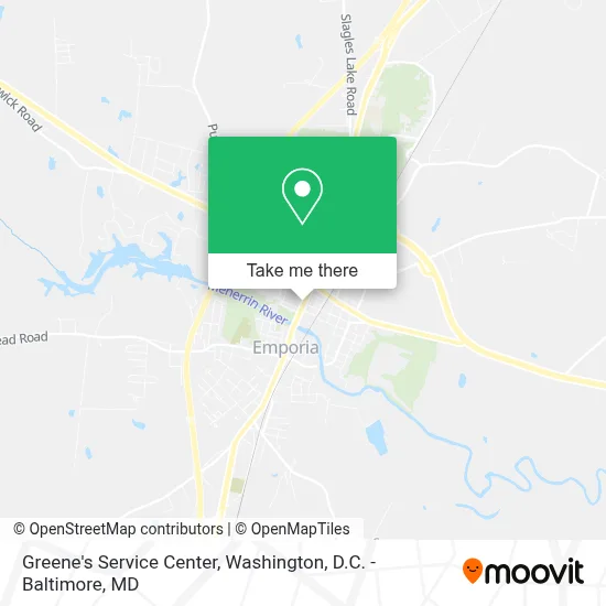Greene's Service Center map