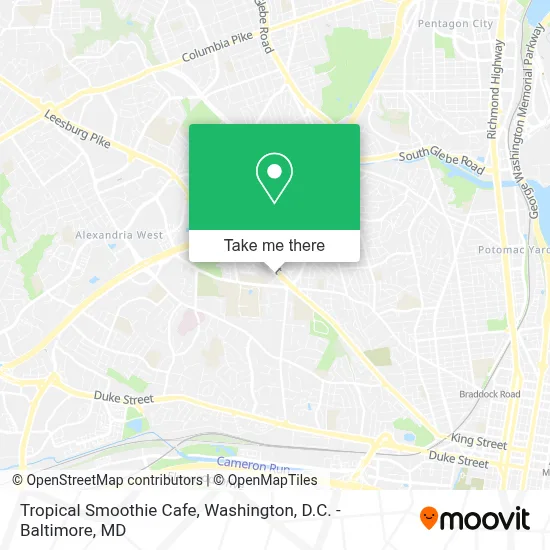 Tropical Smoothie Cafe map