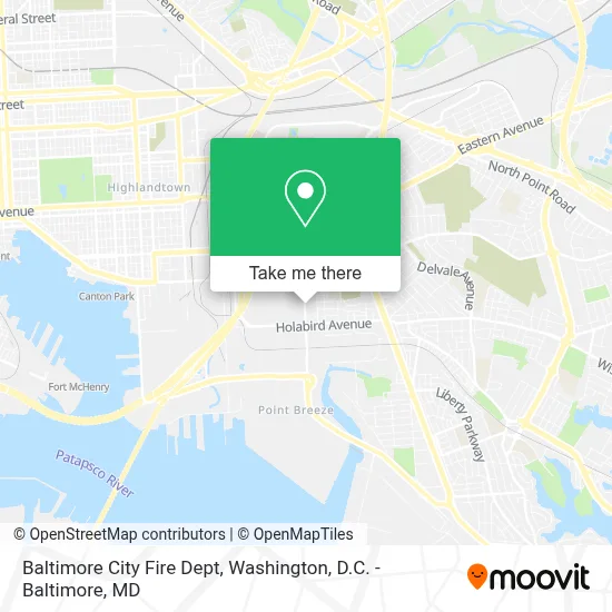 Baltimore City Fire Dept map