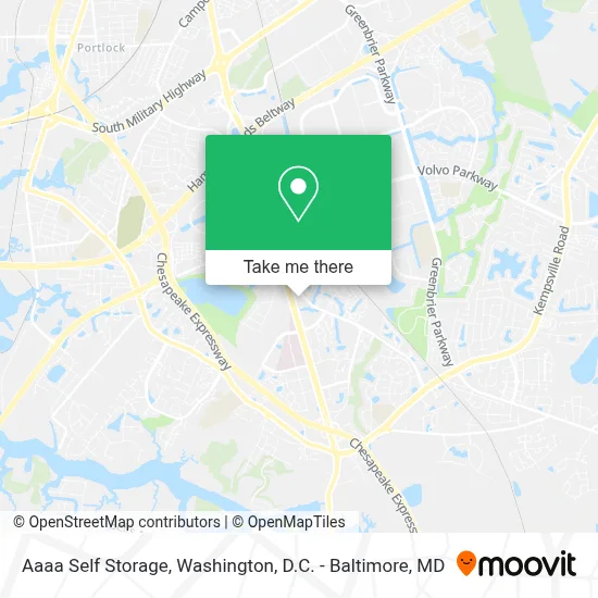 Aaaa Self Storage map