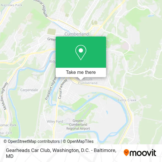 Gearheads Car Club map
