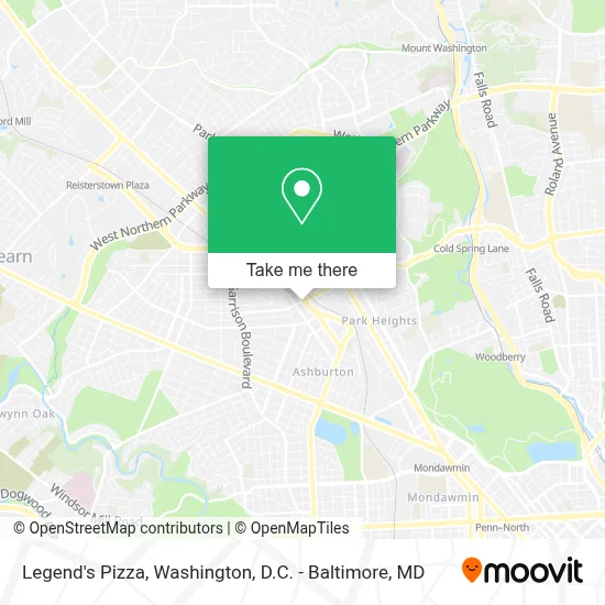 Legend's Pizza map