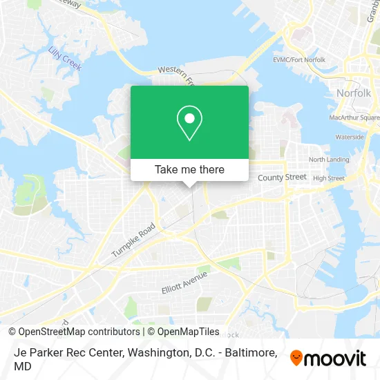 Je Parker Rec Center map