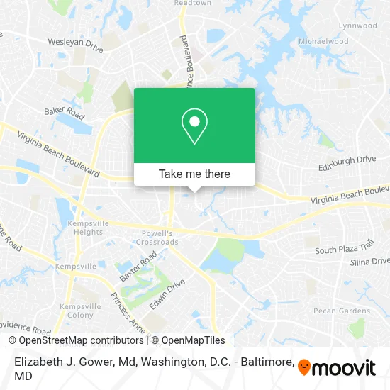 Elizabeth J. Gower, Md map