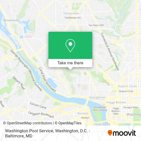 Washington Pool Service map