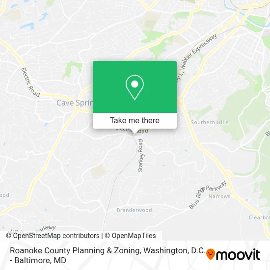 Roanoke County Planning & Zoning map