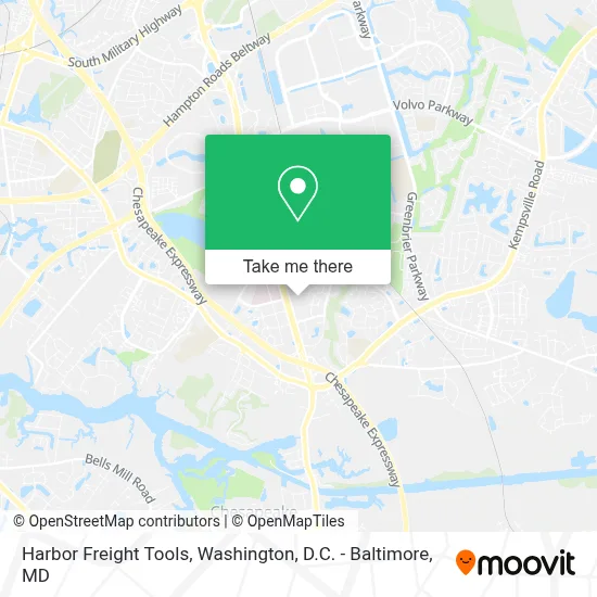 Harbor Freight Tools map