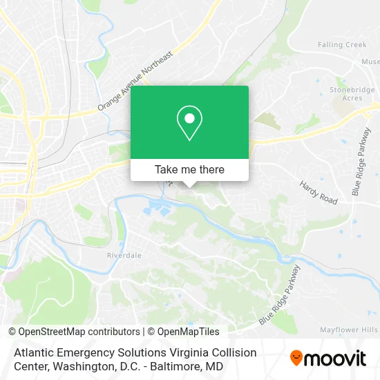 Atlantic Emergency Solutions Virginia Collision Center map