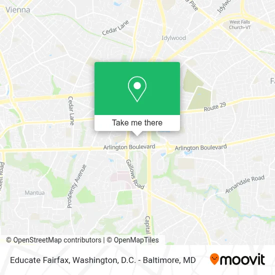 Educate Fairfax map