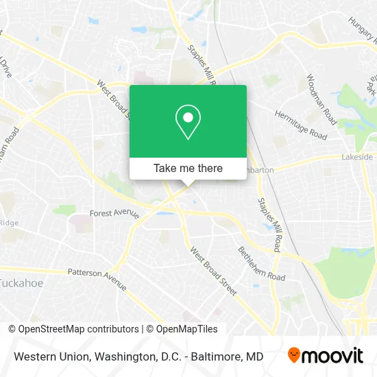 Western Union map