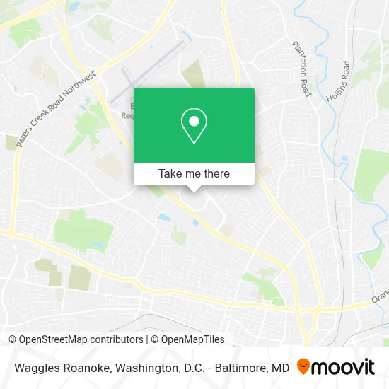Waggles Roanoke map