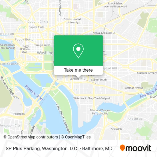 SP Plus Parking map