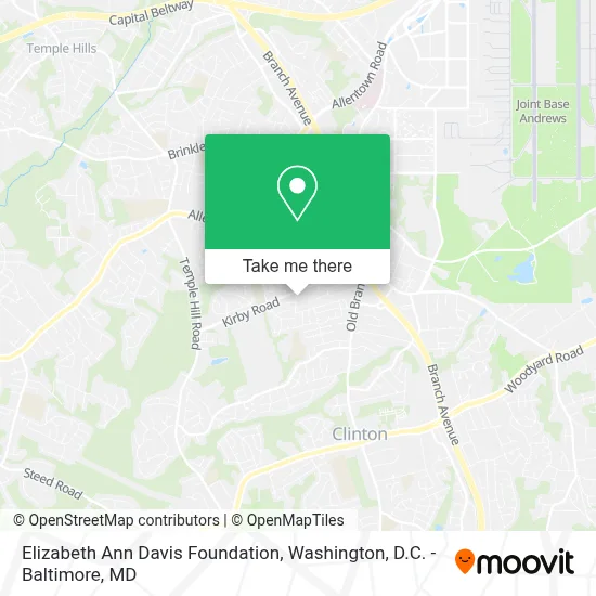 Elizabeth Ann Davis Foundation map