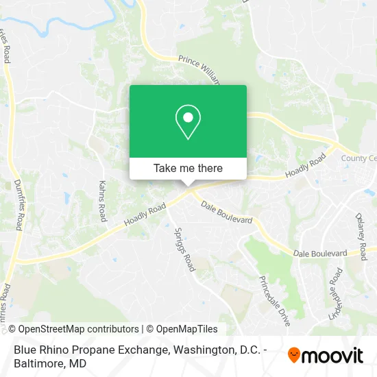 Blue Rhino Propane Exchange map