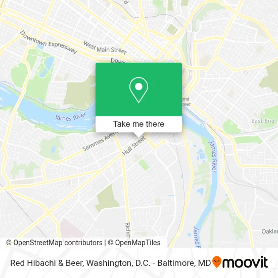 Red Hibachi & Beer map