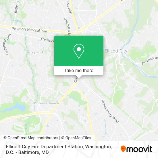 Ellicott City Fire Department Station map