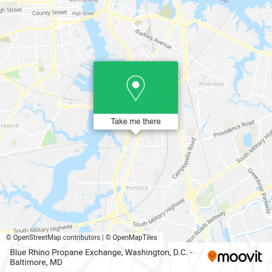 Blue Rhino Propane Exchange map