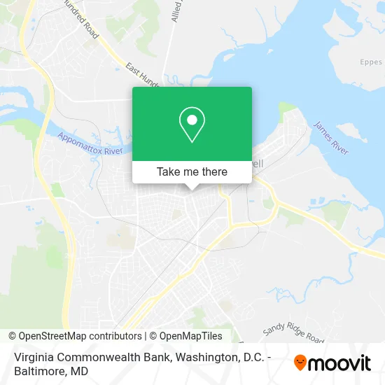 Virginia Commonwealth Bank map