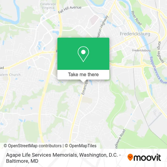 Agape Life Services Memorials map