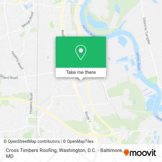 Cross Timbers Roofing map