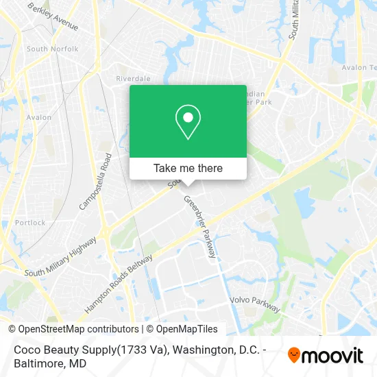 Coco Beauty Supply(1733 Va) map