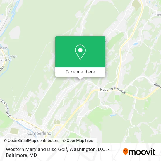Western Maryland Disc Golf map