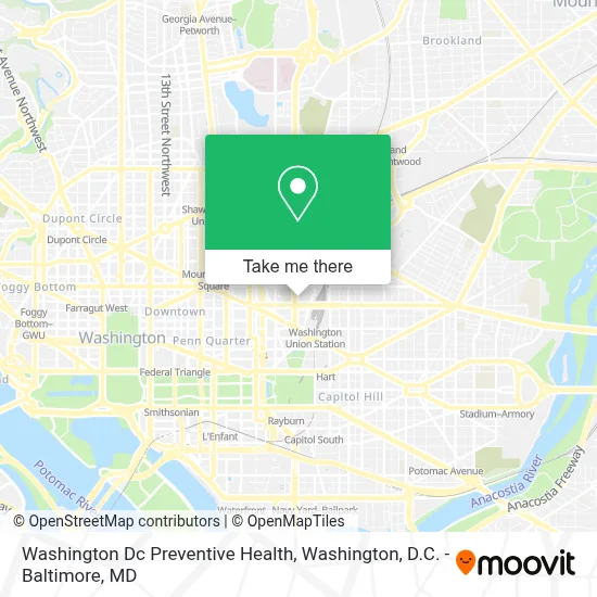 Washington Dc Preventive Health map