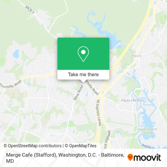 Merge Cafe (Stafford) map