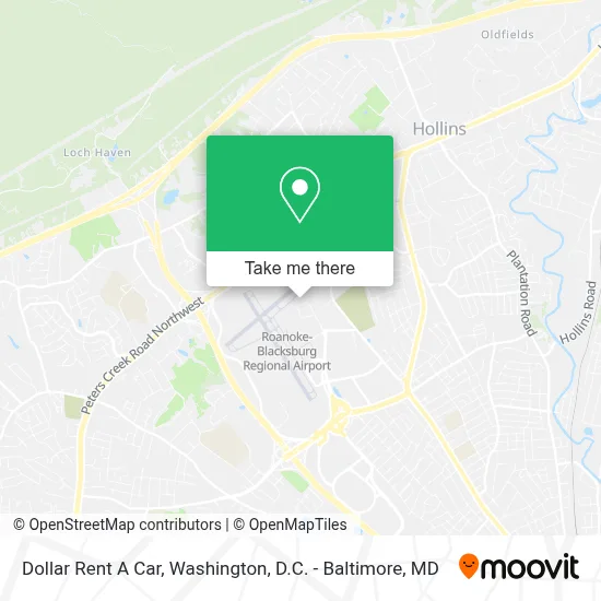 Dollar Rent A Car map